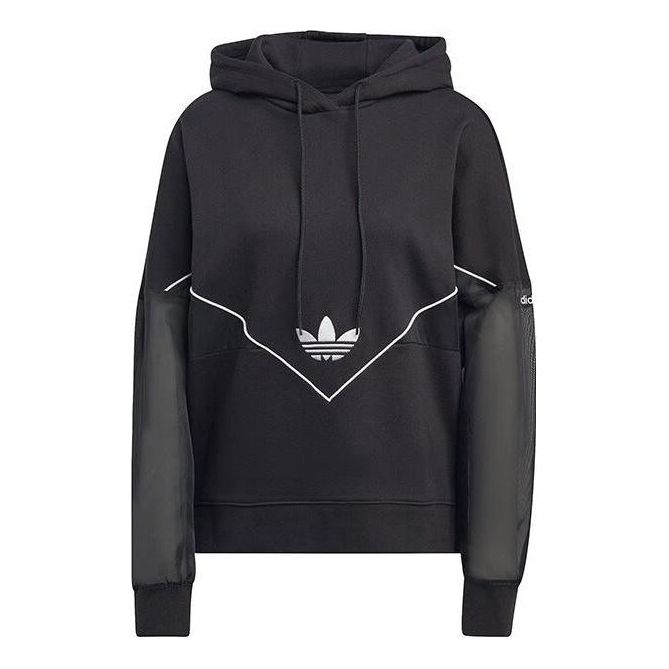 (WMNS) adidas Original ADICOLOR Hooded Top 'Black' IC5380