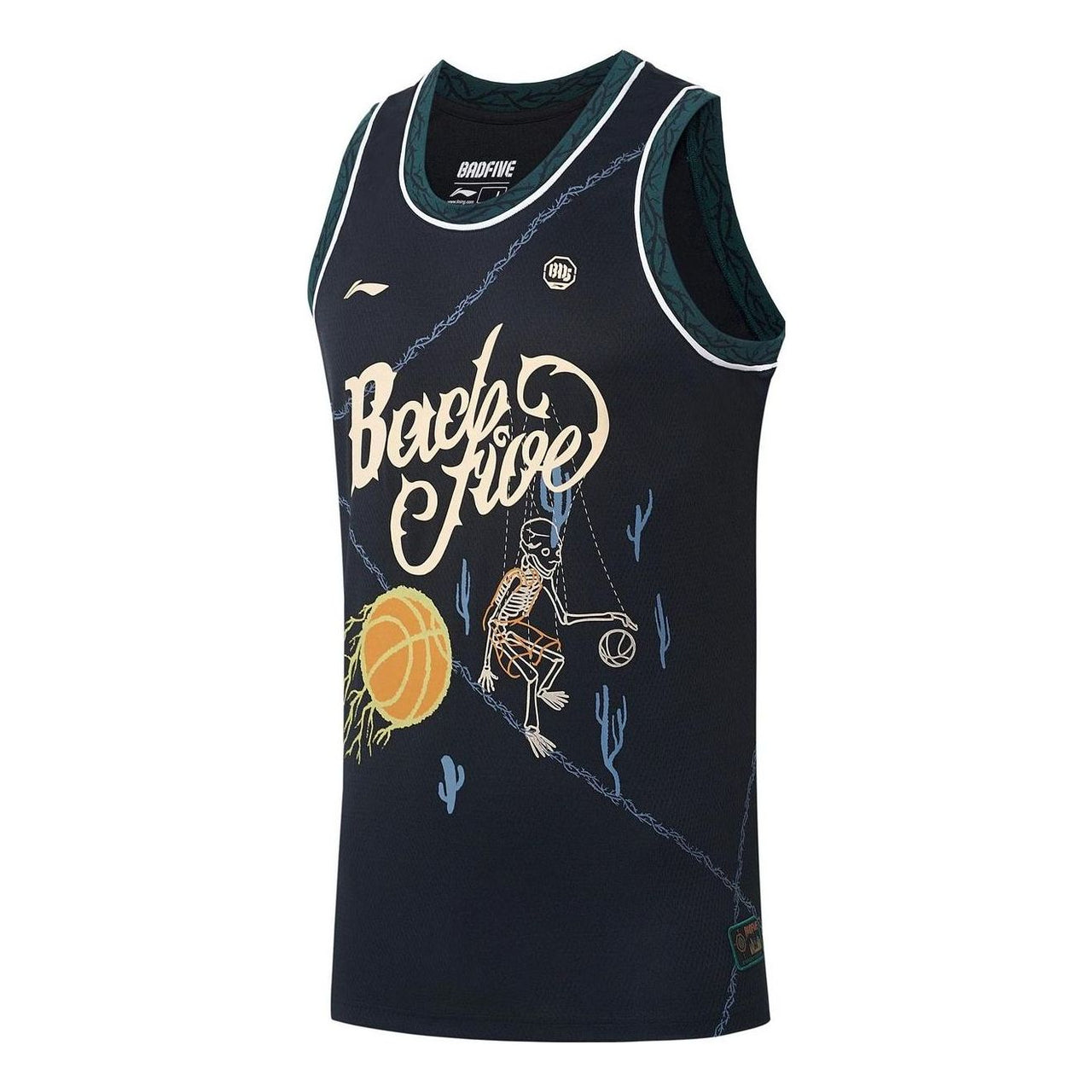 Li-Ning BadFive Graphic Basketball Jersey 'Black' AAYS095-1