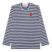 COMME des GARCONS PLAY Stripe Long Sleeves Tee 'Navy Blue White' AZ-T010-051-1