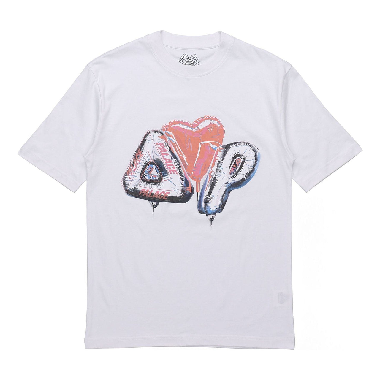 PALACE FW20 Inflator Love Pattern Round Neck Short Sleeve Unisex White P19TS056