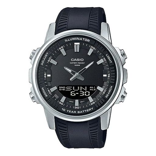 Casio Dress Classic Minimalistic Analog Watch 'Metallic Black Silver' AMW-880-1AV