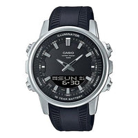Casio Dress Classic Minimalistic Analog Watch 'Metallic Black Silver' AMW-880-1AV