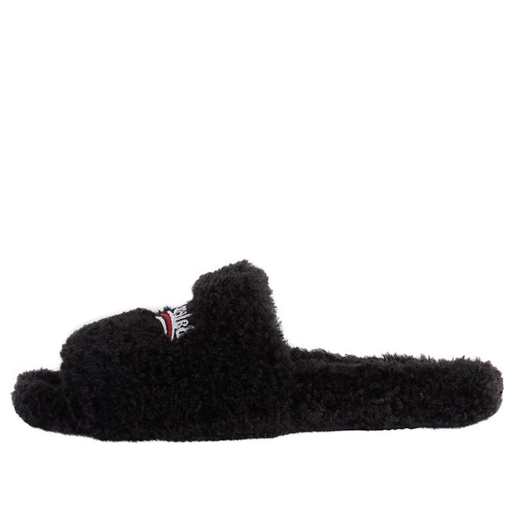 Balenciaga Furry Slides 'Black' 654747W2DO11096