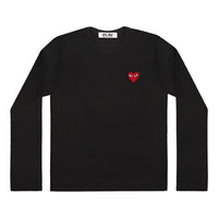 (WMNS) COMME des GARCONS PLAY Logo Long Sleeves Tee 'Black' AZ-T117-051-1