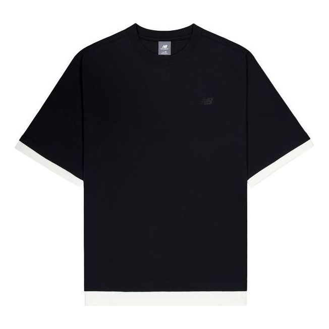 New Balance Small NB Logo Crewneck T-Shirt 'Black' AMT42314-BK
