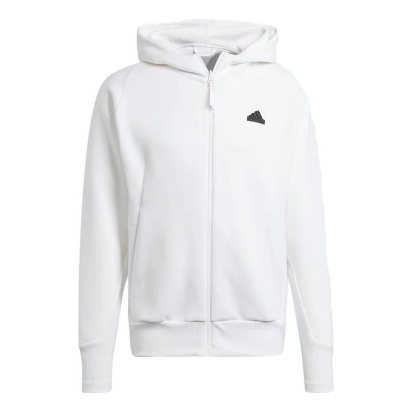 adidas Z.N.E. Premium Full-Zip Hooded Track Top 'White' IN5092