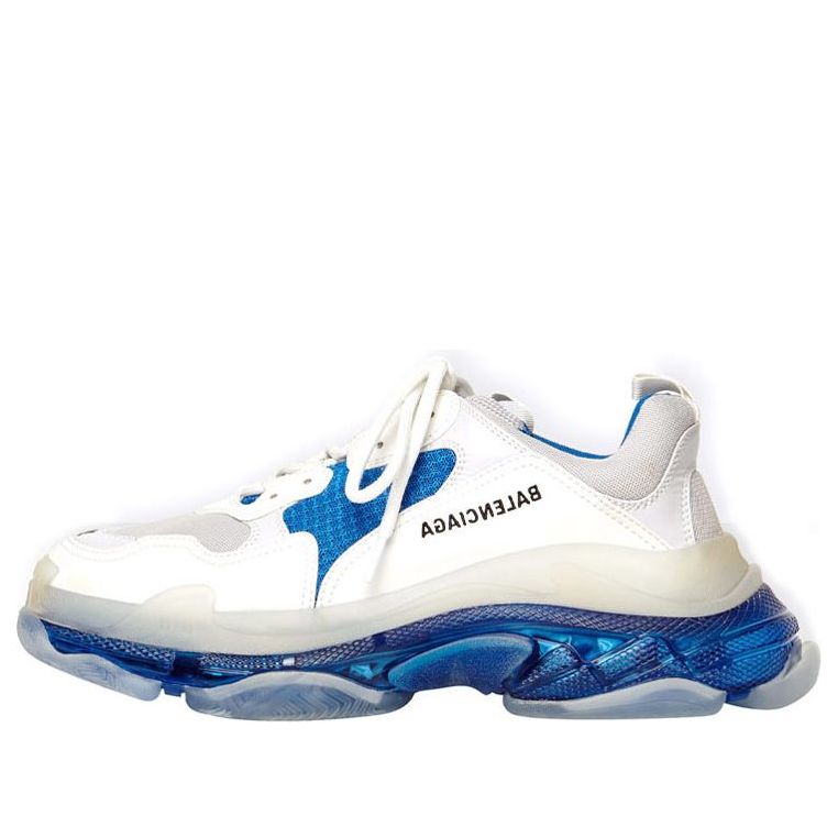 (WMNS) Balenciaga Triple S 'Clear Sole - White Blue' 544351W09ON9169