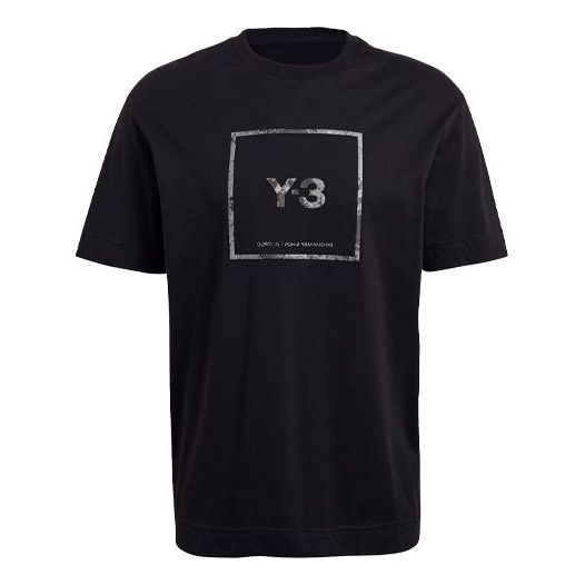 Y-3 SS21 Reflective Square Logo Short Sleeve Unisex Black GV6060