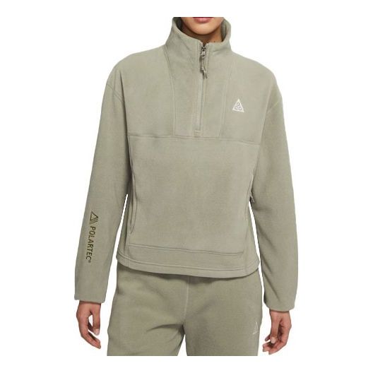 (WMNS) Nike Casual Zipper Stand Collar Sports Hoodie Jacket Green DB1154-320