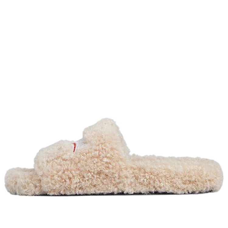 (WMNS) Balenciaga Furry Slides 'Beige' 654261W2DO19796
