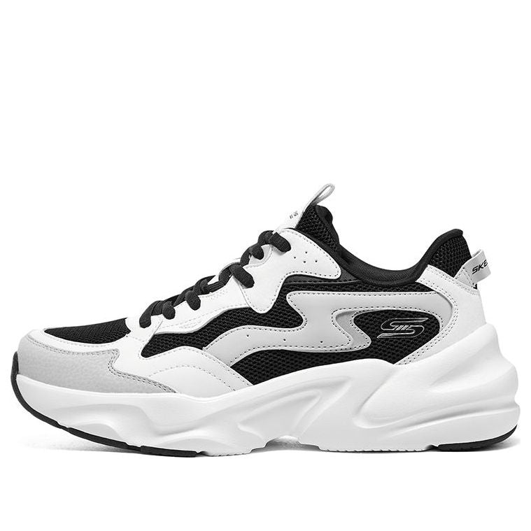 (WMNS) Skechers Bobs Bamina Shoes 'White Black Grey' 117366-WBK