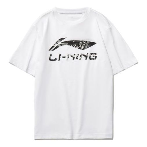 Li-Ning Big Graphic Loose Fit T-shirt 'White' AHSR543-1