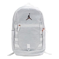 Air Jordan Athletic Large Capacity Zipper Laptop Bag Schoolbag Backpack Large Unisex White  Grey FB1766-106