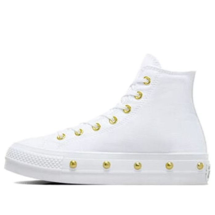 (WMNS) Converse Chuck Taylor All Star Studded Lift Platform 'White Gold' A06787C