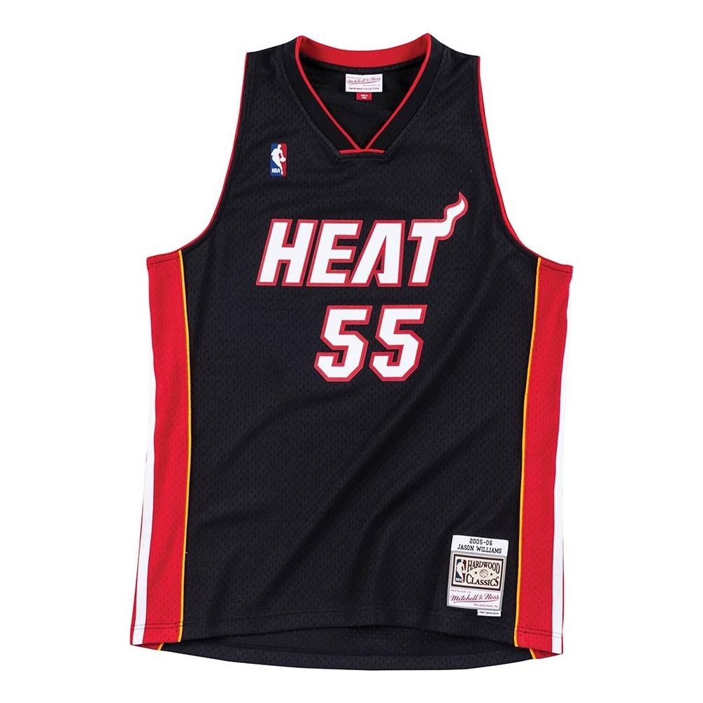 Mitchell & Ness x NBA Miami Heat Road 2005-06 Swingman Jersey 'Jason Williams 55' SMJYAC18018-MHEBLCK05JWI