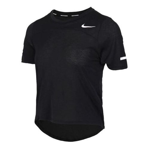(WMNS) Nike Icon Clash Dri-Fit Quick Dry Breathable Running Short Sleeved 'Black' CJ2432-010