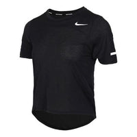 (WMNS) Nike Icon Clash Dri-Fit Quick Dry Breathable Running Short Sleeved 'Black' CJ2432-010