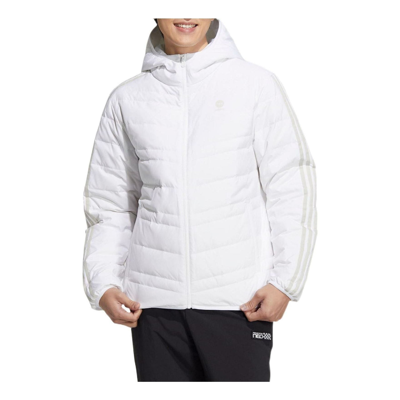 adidas NEO Winter Fleece Hooded Down Jackets 'White' HN4792