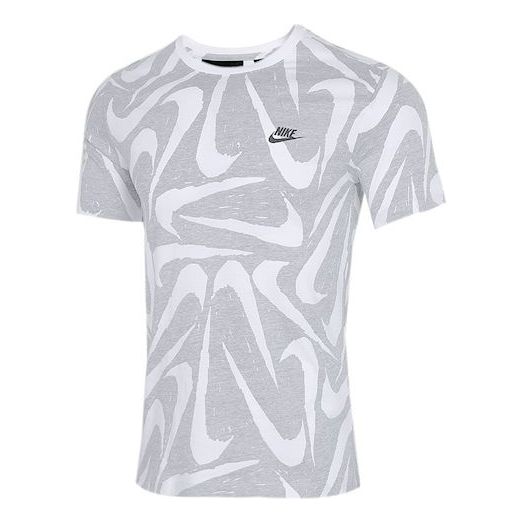 Nike MENS Sportswear Logo Print Crew-neck Short Sleeve Grey Gray CK2376-010