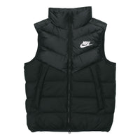 Nike Sportswear Windrunner Down Fill Sports Splicing Stand Collar Down Vest Black 928860-010