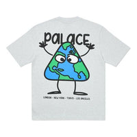 PALACE Globlerone Pattern Printing Short Sleeve Unisex Gray PAL-SS20-59