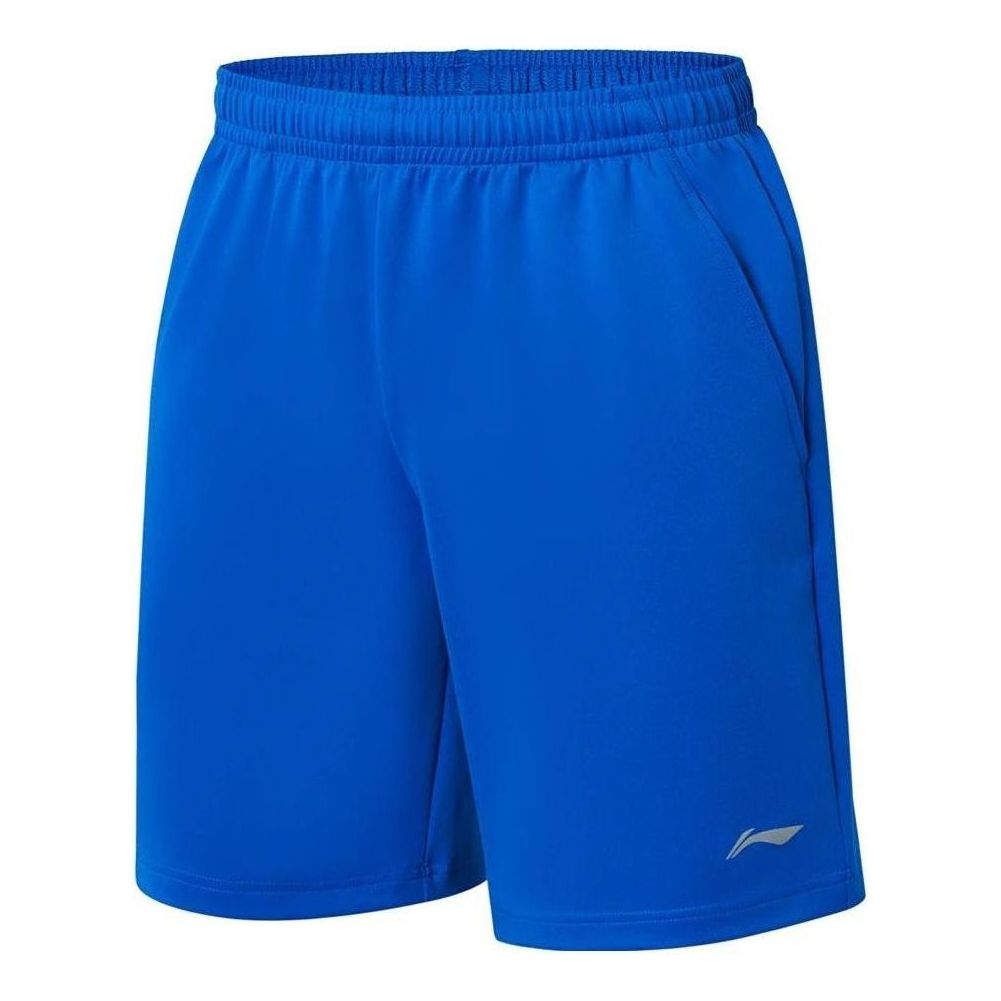 Li-Ning Logo Table Tennis Knit Shorts 'Blue' AKYT063-2