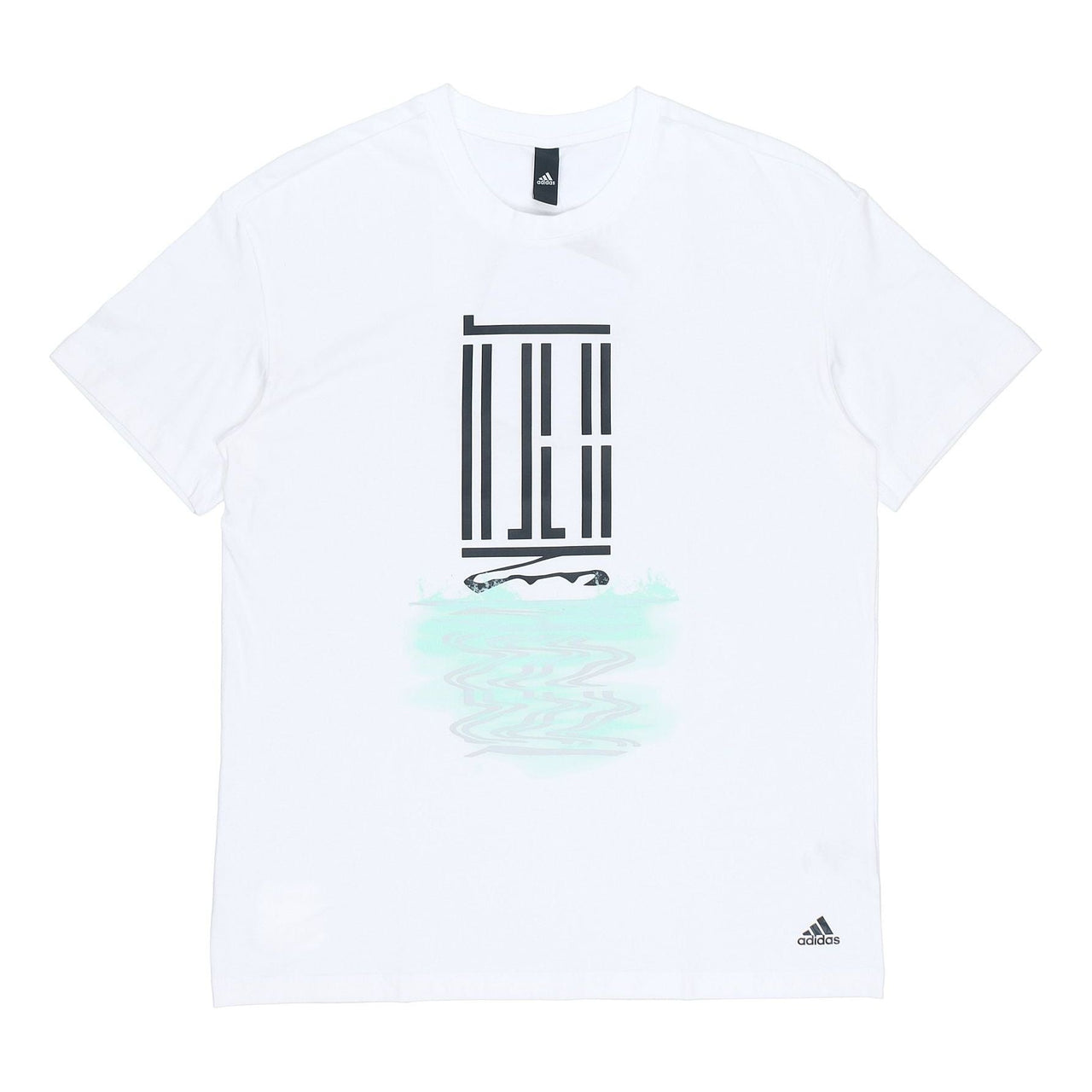 adidas Wj T Gfx Logo Series Printing Sports Round Neck Short Sleeve White GP0868