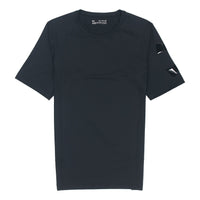Men's Under Armour Casual Breathable Round Neck Tight Sports Short Sleeve Black 1351815-001