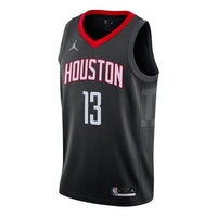 Air Jordan NBA SW Fan Edition 20-21 Season houston rockets LeBron James 13 Sports Basketball Jersey Black CV9478-016