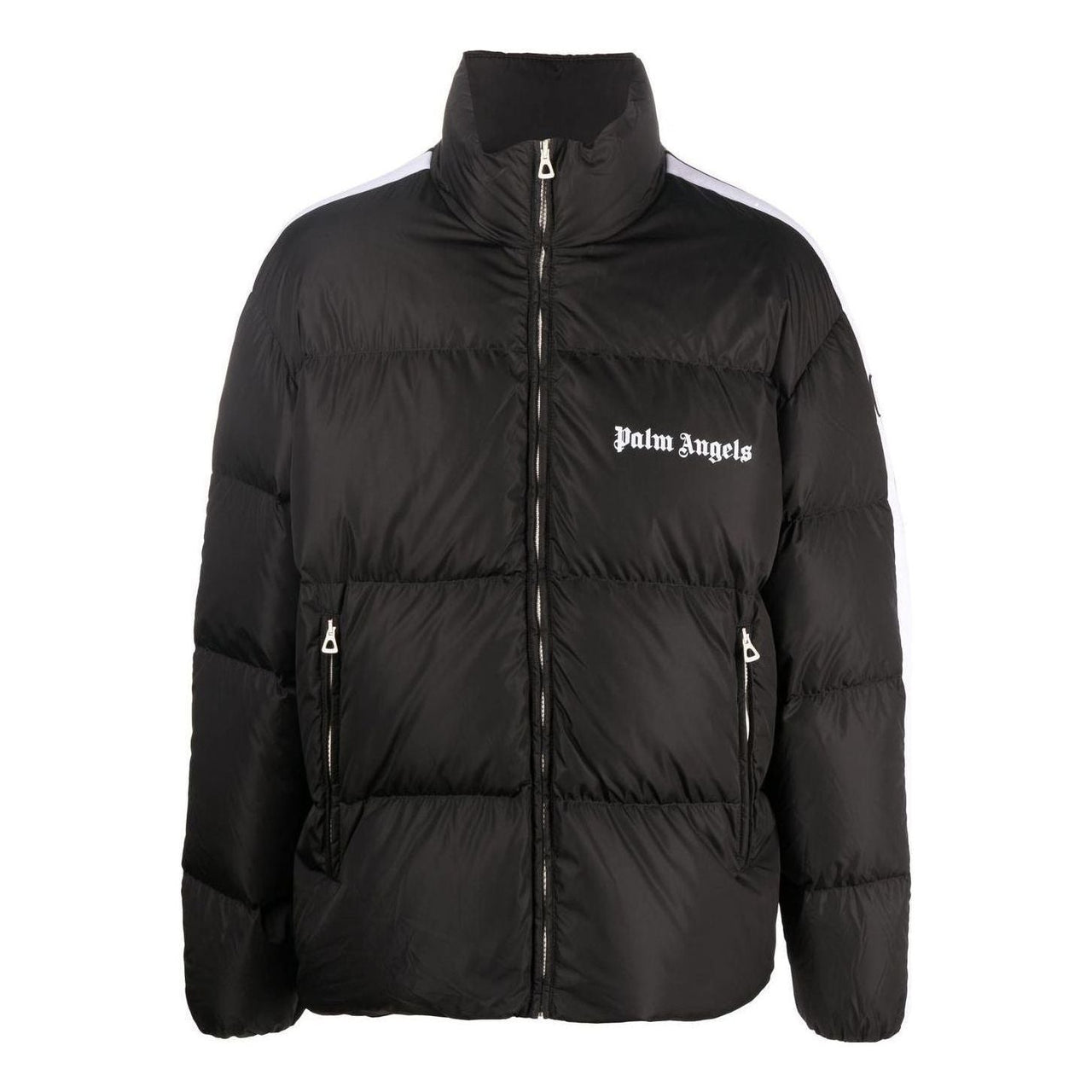 Palm Angels FW22 Classic Track Down Jacket 'Black White' PMED019F22FAB0011001