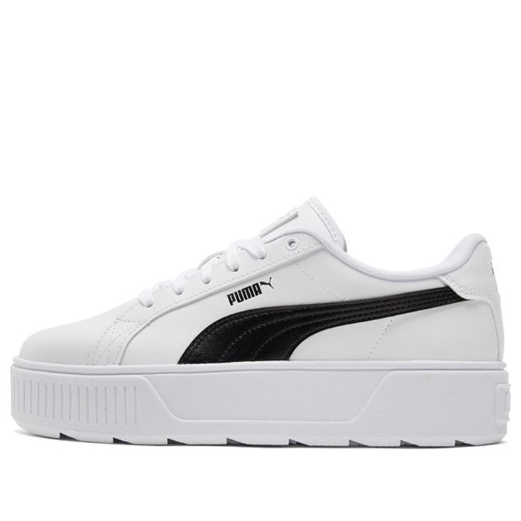 (WMNS) PUMA Karmen Leather 'White Black' 384615-02