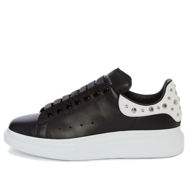 Alexander McQueen Oversized Studded Leather Sneakers 'Black' 485246WHGP51070