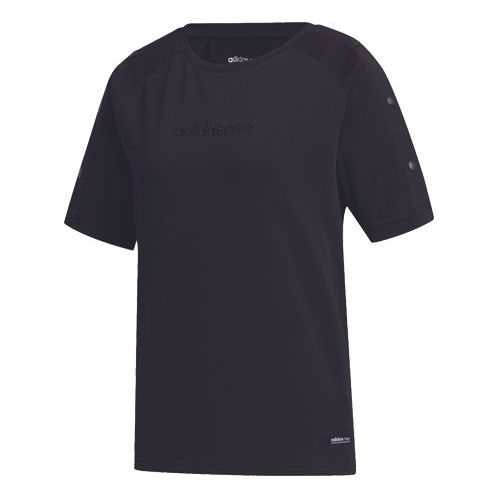 (WMNS) adidas neo SS TEE Sports Short Sleeve Black FN6558