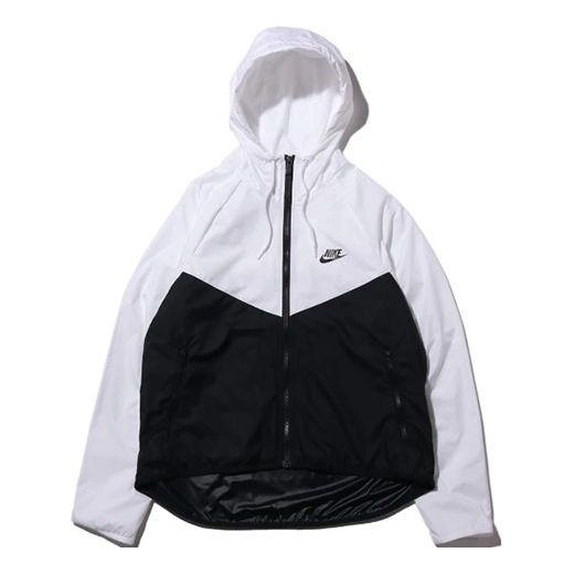 (WMNS) Nike Sportswear Windrunner Hoodie Jacket For Black/White BV3940-101