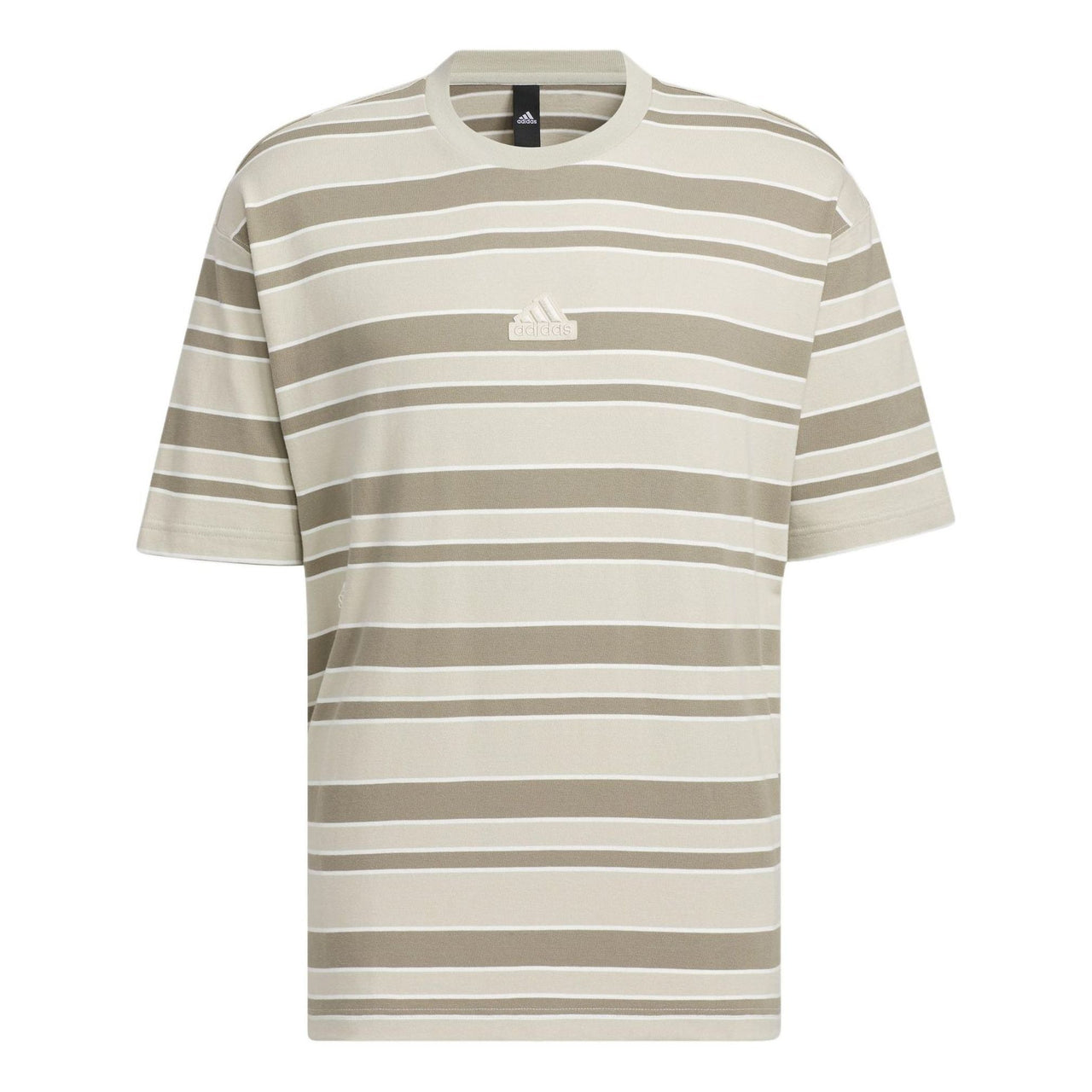 adidas Sportswear FL Stripe T-Shirt Asia Sizing 'Tan Olive Green' IT3928