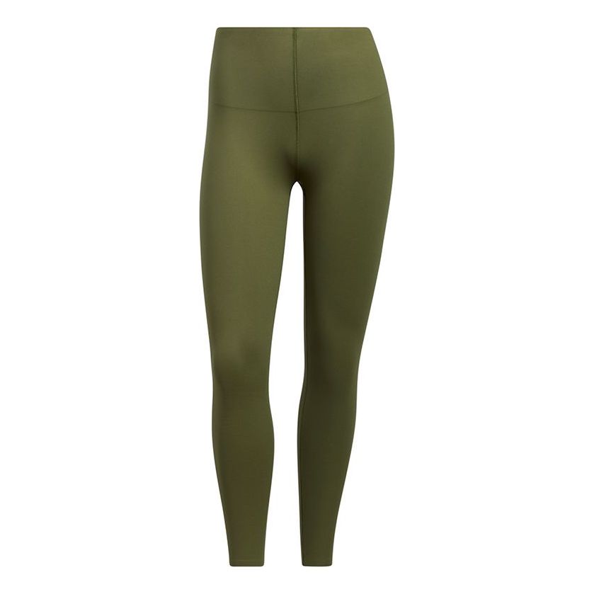 (WMNS) adidas Elv Yoga Fl 78t Casual Sports Tight Gym Pants/Trousers/Joggers Military Green GM2755