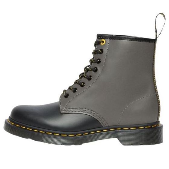 Dr. Martens 1460 Smooth Clash Leather Lace Up Boots 'Grey Black' 27538001