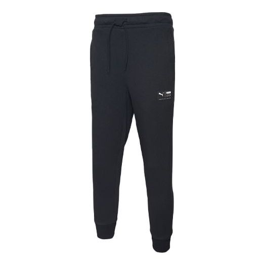 PUMA Downtown Logo Pants 'Black' 577605-01