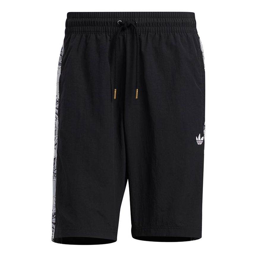 adidas originals Manga Short 1 Character Printing Sports Shorts Black HD9075