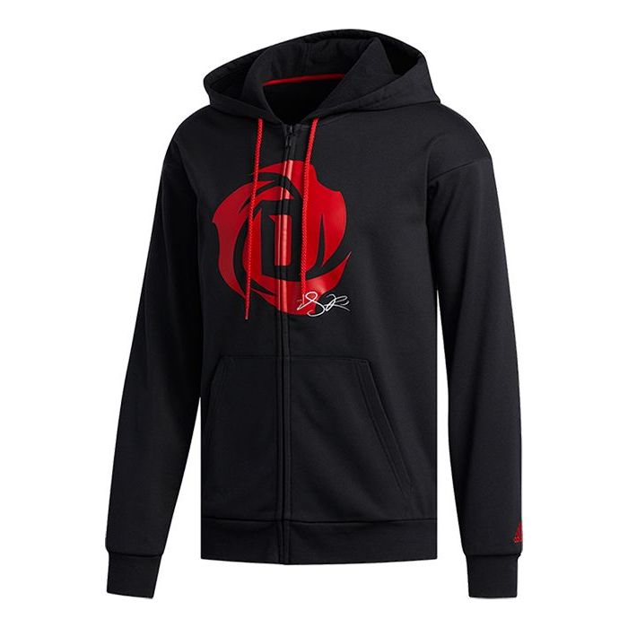 adidas Rose Hoodie Basketball Sports Hooded Jacket Black FH8161