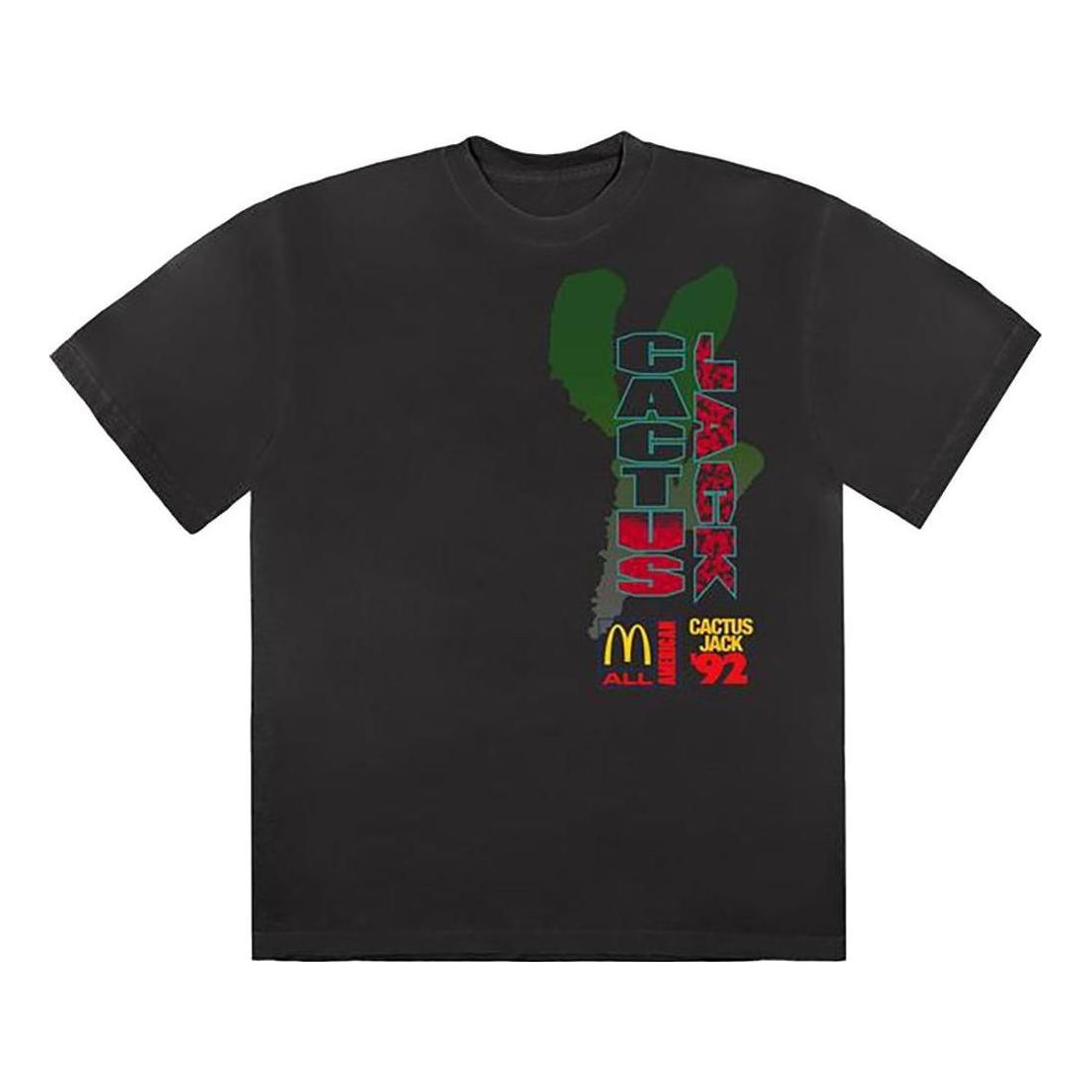 Travis Scott x McDonald's All American '92 T-shirt 'Washed Black' TC-494