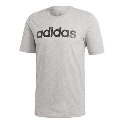 Men's adidas Lin Tee Sports Stylish Alphabet Medium hemp grey T-Shirt DU0409