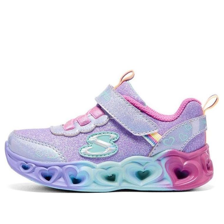 (TD) Skechers Heart Lights 'Purple Blue' 302684N-LVMT