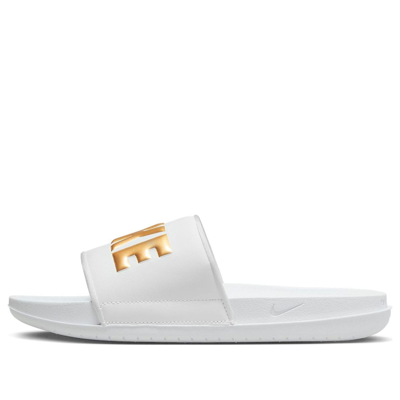 (WMNS) Nike Offcourt Slide 'White Metallic Gold' BQ4632-106