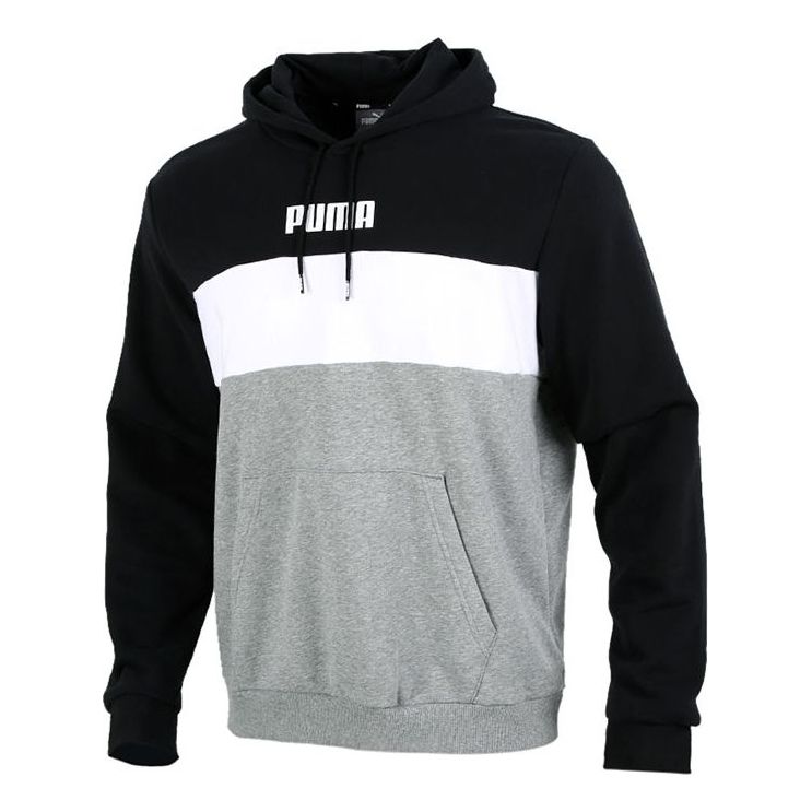 PUMA Double Down Hoodie 'Grey Black White' 587155-01