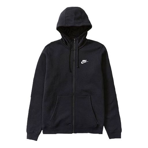 Men's Nike Casual Sports Hooded Jacket Black 804390-010