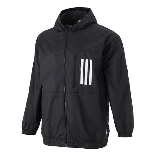 adidas M W.n.d. Jkt Pb Casual Sports Woven Hooded Jacket Black H42037