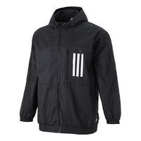 adidas M W.n.d. Jkt Pb Casual Sports Woven Hooded Jacket Black H42037