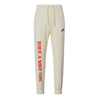 Men's Nike Alphabet Printing Daisy Sports Pants/Trousers/Joggers Creamy White DM5015-113