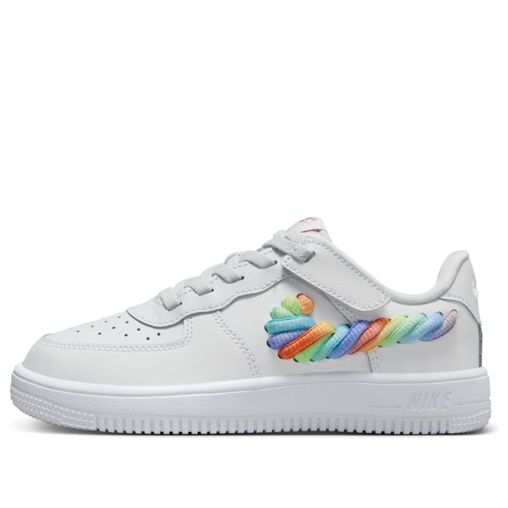 (PS) Nike Force 1 Low LV8 EasyOn 'Rainbow Lace Swoosh' FN4890-100